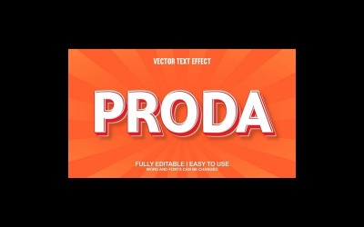 Proda helt redigerbar vektor 3D-texteffekt