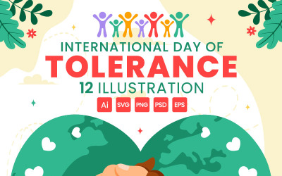12 Międzynarodowy Dzień Tolerancji Ilustracja