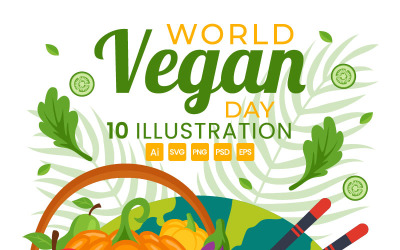 10 World Vegan Day Illustration