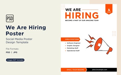 We are Hiring Poster Design Template 55