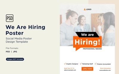 We are Hiring Poster Design Template 56