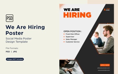 We are Hiring Poster Design Template 62