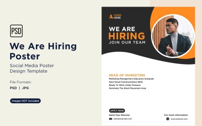 We are Hiring Poster Design Template 86