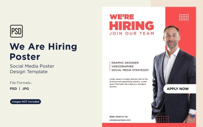 We are Hiring Poster Design Template 87