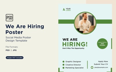 We are Hiring Poster Design Template 91