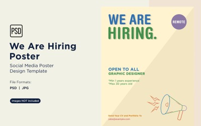 We are Hiring Poster Design Template 93