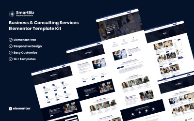 Kit de plantillas Elementor para servicios empresariales y de consultoría