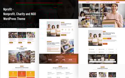 Nprofit – Nonprofit, jótékonysági és civil szervezet WordPress téma