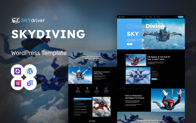 Skydriver – Ejtőernyős ugrás és ejtőernyőzés élménye WordPress Elementor téma