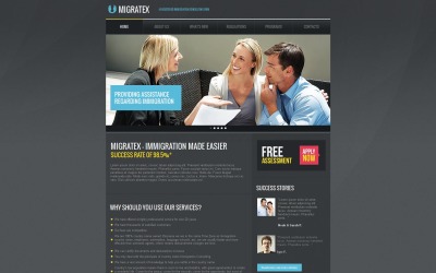 Modello Moto CMS HTML #45896 per Un Sito di Consulenza Immigrazione