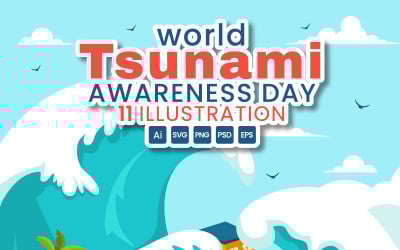 11 World Tsunami Awareness Day Illustration