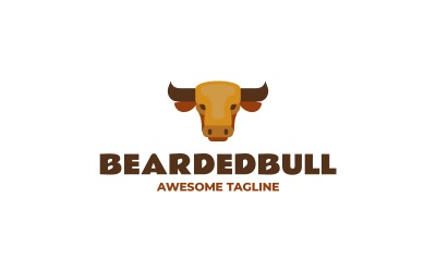 Beardebull Basit Maskot Logosu