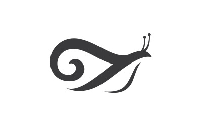 Beyaz arka planda salyangoz logosu vektörü 11