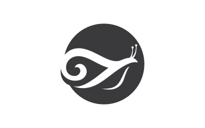 Logotipo vectorial de caracoles sobre fondo blanco 12