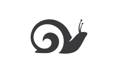 Logotipo vectorial de caracoles sobre fondo blanco 13