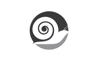 Logotipo vectorial de caracoles sobre fondo blanco 7