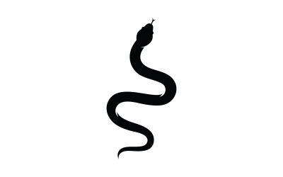 Modello vettoriale icona logo serpente V6