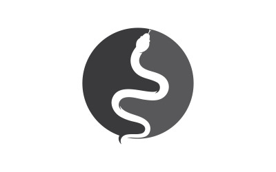 Modello vettoriale icona logo serpente V8
