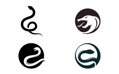 Schlangenlogo-Symbol, Vektorvorlage V15