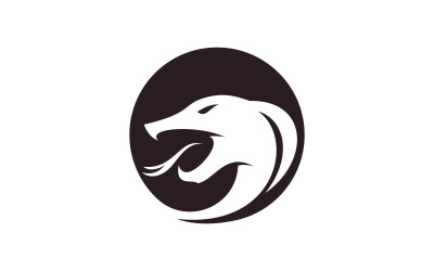 Schlangenlogo-Symbol, Vektorvorlage V5