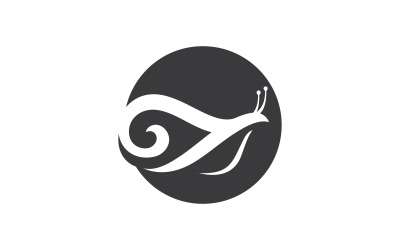 Schnecken-Logo-Vektor auf weißem Hintergrund 12