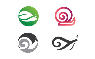 Schnecken-Logo-Vektor auf weißem Hintergrund 18