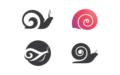 Schnecken-Logo-Vektor auf weißem Hintergrund 19