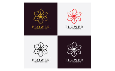 Blumenschönheit, farbenfrohes Symbol, Logo-Vorlage, Version 18