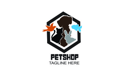 Logo-Vorlage für Zoohandlungsdesign