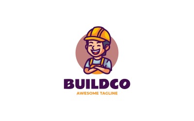 Логотип талисмана Buildco в виде мультфильма