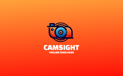 Logotipo de dibujos animados de la mascota de Camsight