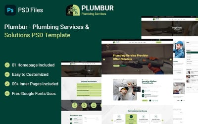 Plumbur - Сантехнічні послуги та рішення PSD-шаблон