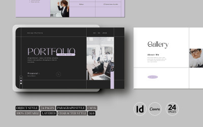 Portfolio-Vorlage (Canva-InDesign)