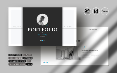 Portfolio-Vorlage (InDesign-Canva)