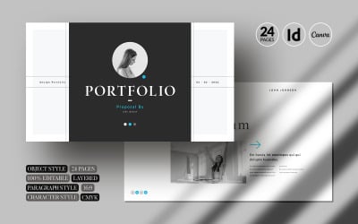 Шаблон портфолио (InDesign-Canva)
