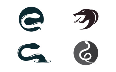 Schlangenlogo-Symbol, Vektorvorlage V16