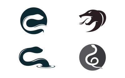Snake logo icon vector template V16