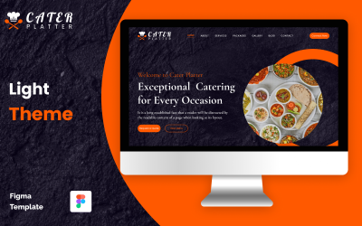 Cater Platter | Шаблон Figma для одностраничного веб-сайта услуг общественного питания