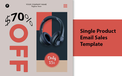 E-mailverkoopsjabloon voor één product.