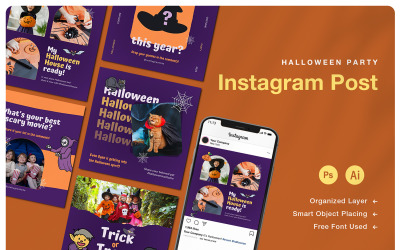 Halloween Kids Instagram-inlägg