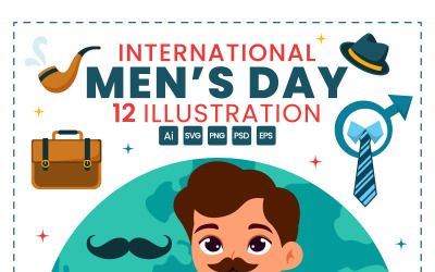 12 Illustrazione della giornata internazionale degli uomini