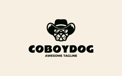 Logotipo de mascota simple de Coboy Dog