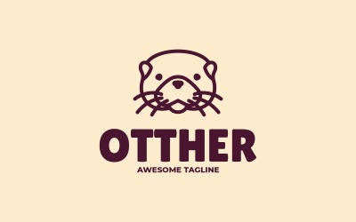 Stile logo Otter Line Art 1