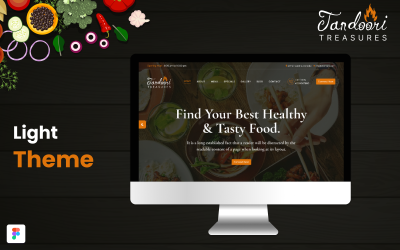 Tandoori Treasure | One Page Indian Restaurant Figma Template