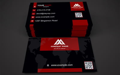 Visiting Card - Business Card - E-Card Template With Customizable Designs - 691