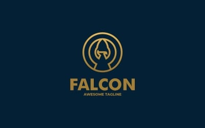 Falcon Line Art-logosjablonen