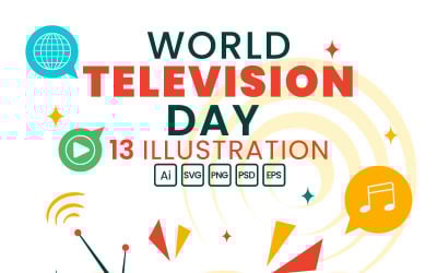 13 World Television Day Illustration