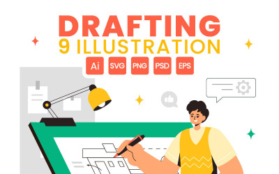 9 Ontwerpen Werkillustratie