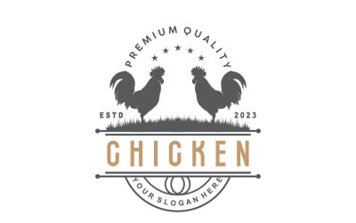 Logo di pollo Ristorante di pollo arrosto Fattoria V8