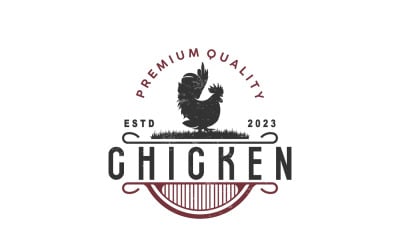 Logo di pollo Ristorante di pollo arrosto Fattoria V9